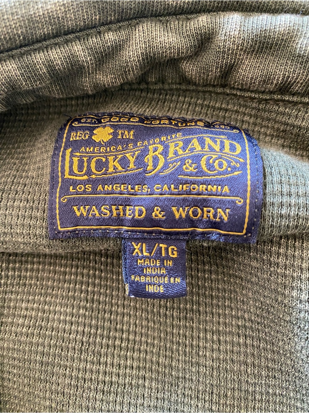 Lucky Brand Olive Green Men's  100% Cotton Shirt Jacket -shacket - size xl - Picture 2 of 8